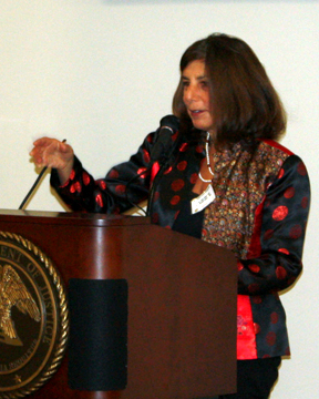 The Honorable U.S. District Court Judge Amy Totenberg serves as one of the keynote speakers at the 2014 InGIRLS Leadership Symposium hosted by the U.S. Attorney’s Office. 
