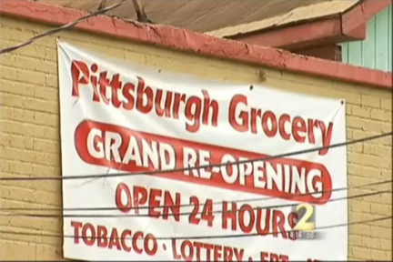 Re-opening of a community grocery after the Pittsburgh area VRO initiative. 