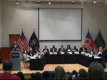 Associate Attorney General Tony West address Chairman Joe Torre and the Attorney General's Defending Childhood Task Force at Wayne State University.