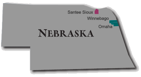 Nebraska Indian Reservations map