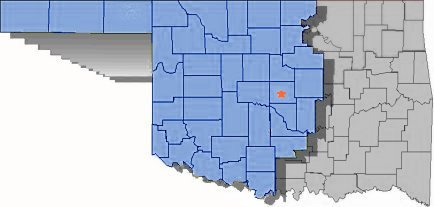 Picture of Map of Western District of Oklahoma