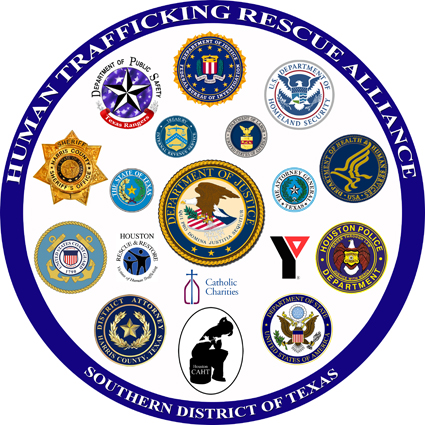 trafficking law enforcement human alliance rescue justice coordination federal logo organizations texas usao department governmental state non gov